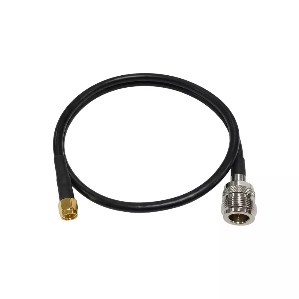 NBR Low Loss RF Coaxial Antenna Jumper Cable RG58, N Female to SMA Male 15 cm Extension Wire