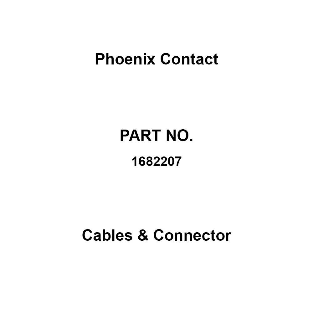 Phoenix Contact Cables & Connector 4 Pole M84 pin-M84 pin Connector, 1682207