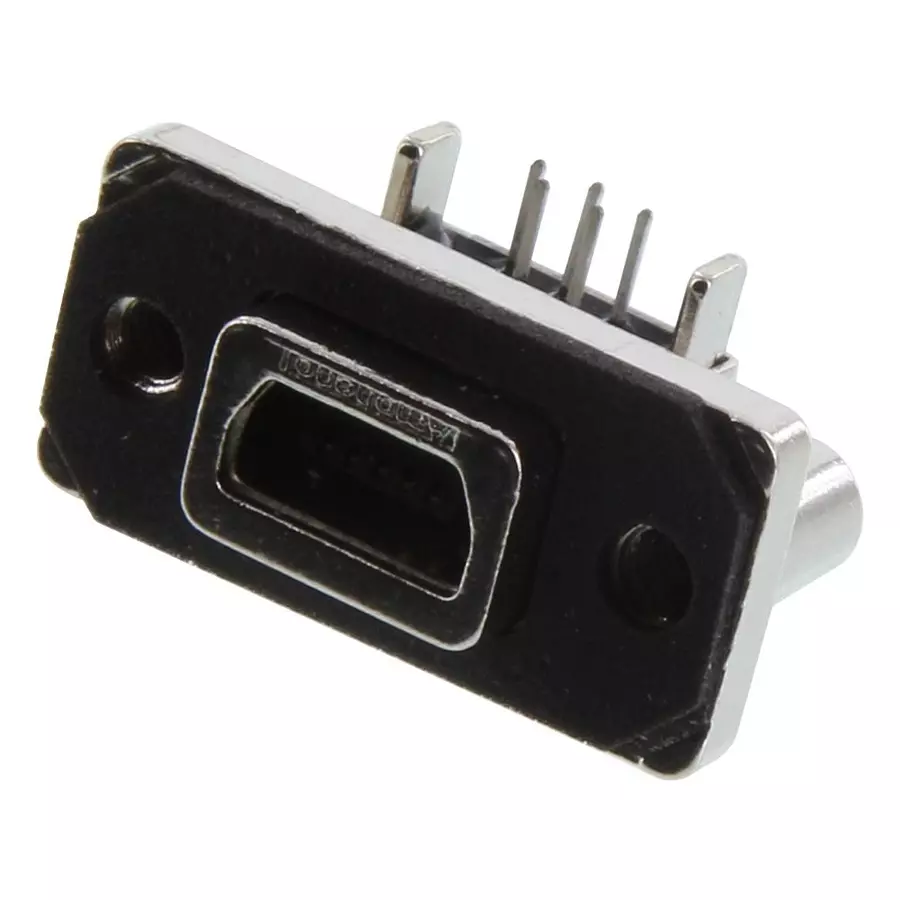 AMPHENOL COMMUNICATIONS SOLUTIONS MINI USB CONN, 2.0 TYPE AB, RCPT, 5POS, MUSBE151M0