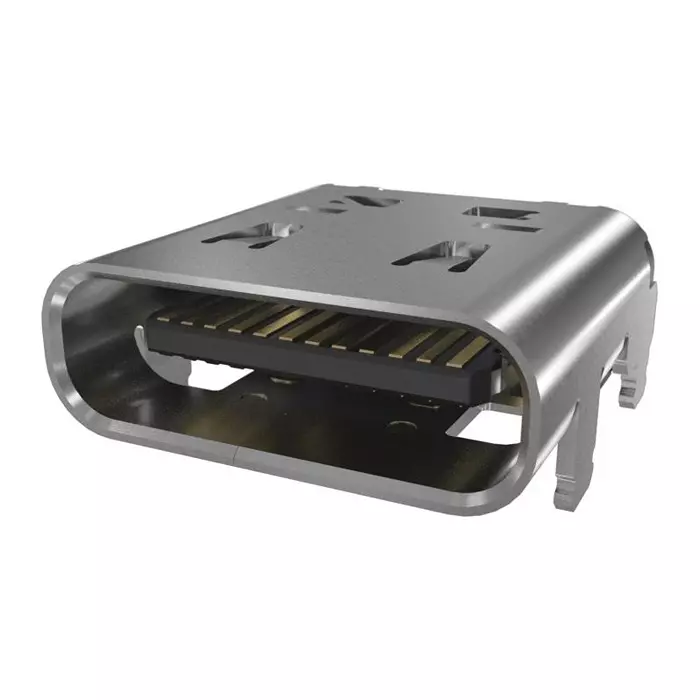 AMPHENOL COMMUNICATIONS SOLUTIONS USB CONN, 4.0 TYPE C, R/A RCPT, 24P, SMT, 12402076E512A.