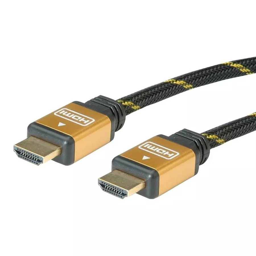 ROLINE AUDIO CABLE, HDMI A PLUG, 20M, BLK/YEL, 11.04.5510