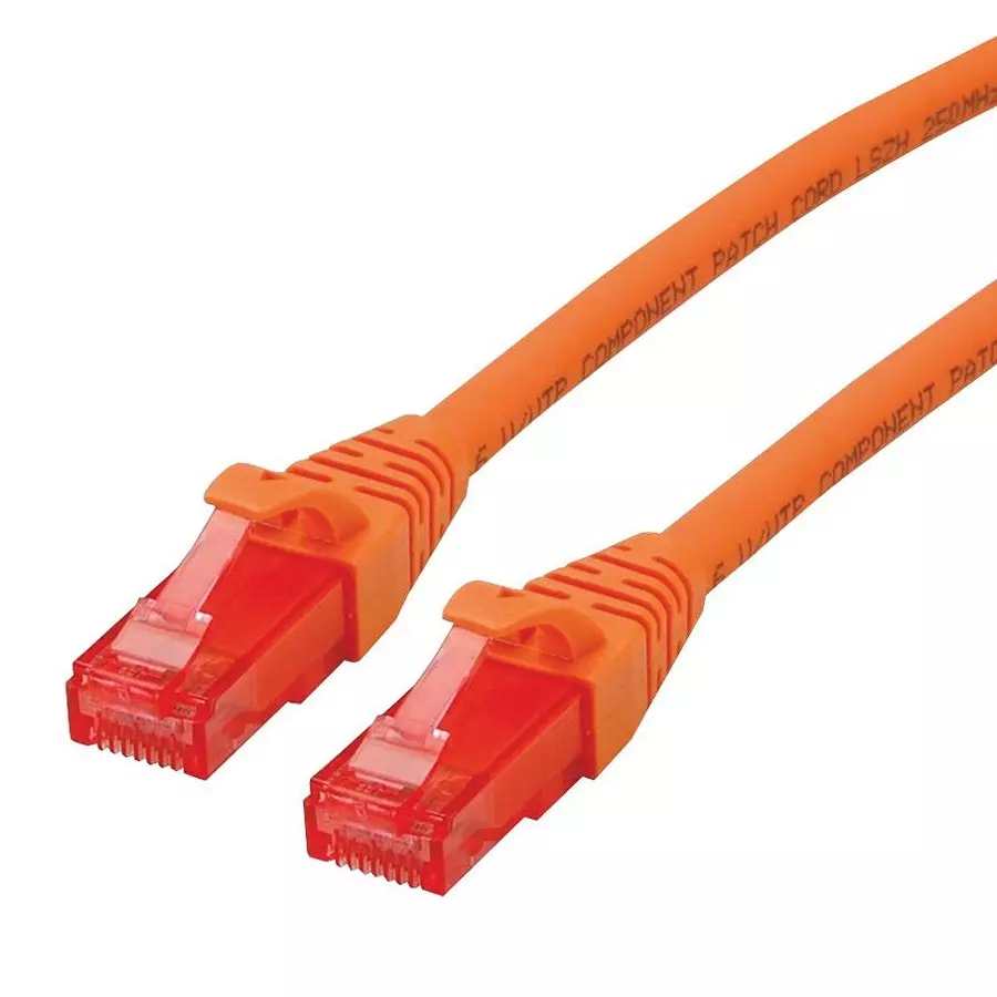 ROLINE PATCH CORD, RJ45 PLUG, CAT6, 0.3M, ORG, 21.15.2947