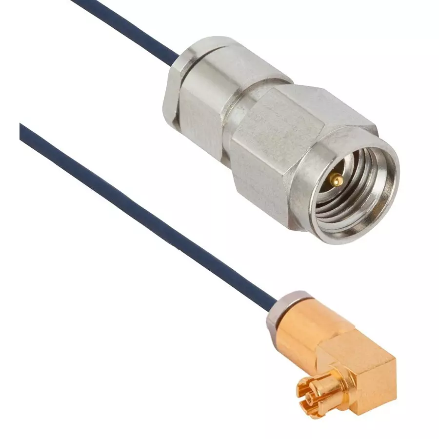 AMPHENOL SV MICROWAVE CBLE ASSY, SMPM R/A JACK-2.92MM PLUG, 3", 7032-9435