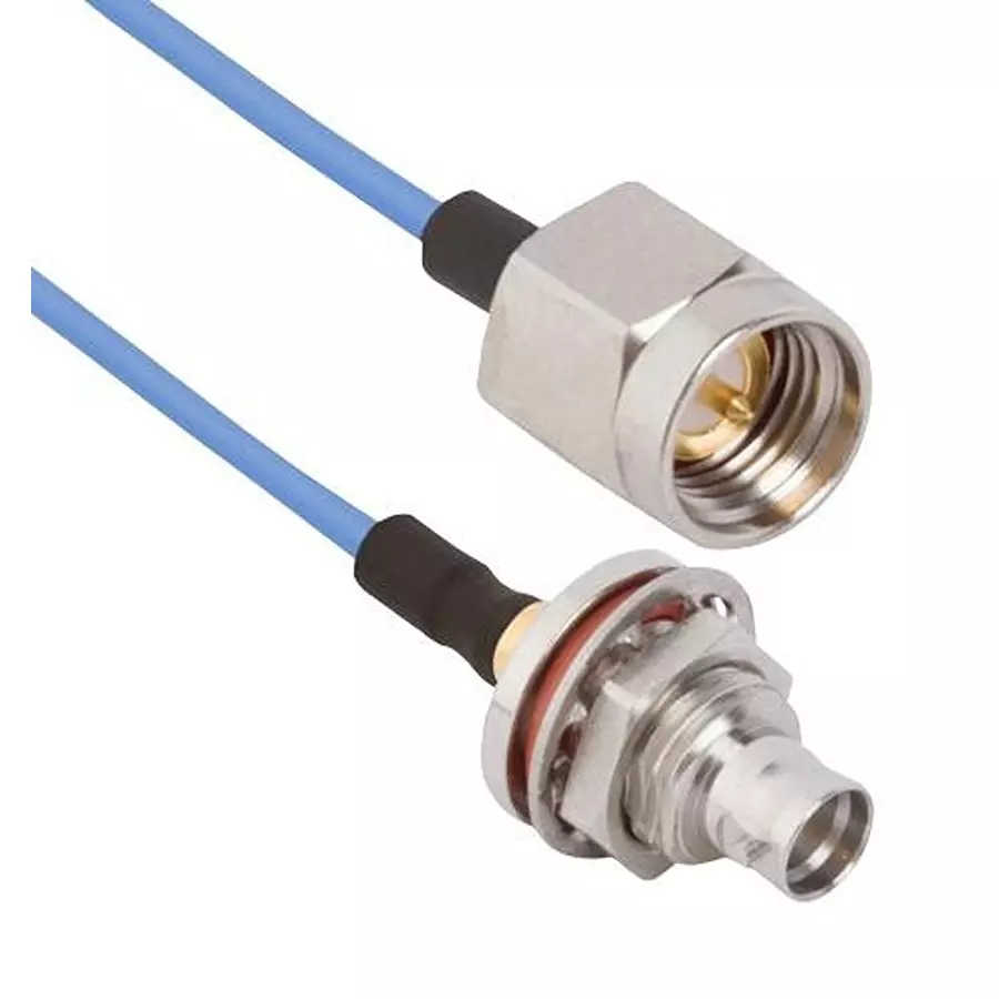 AMPHENOL SV MICROWAVE CABLE ASSY, SMPM QB PLUG-SMA PLUG, 6", 7032-9468