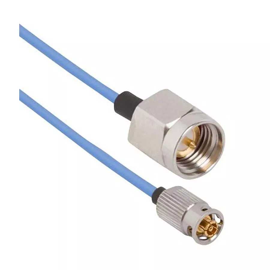 AMPHENOL SV MICROWAVE CABLE ASSY, SMPM QB JACK-SMA PLUG, 12", 7032-8547