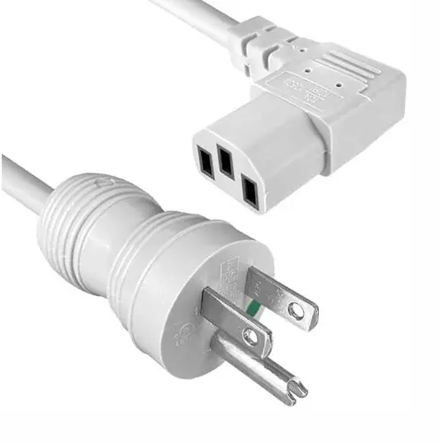 QUALTEK ELECTRONICS POWER CORD, NEMA 5-15P-R/A IEC C13, 120", 240009-06