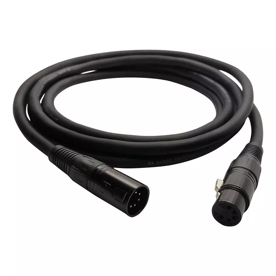 IO AUDIO TECHNOLOGIES Cable Assy, 5P Xlr Jack-Xlr Plug, 3Ft, IO-DMX5-3-P