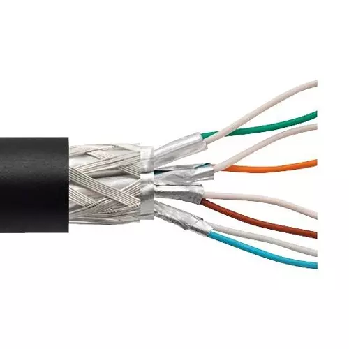 L-COM ENET CABLE, CAT7, RJ45 PLUG-PLUG, 15M, TRD795ZBLK-15M