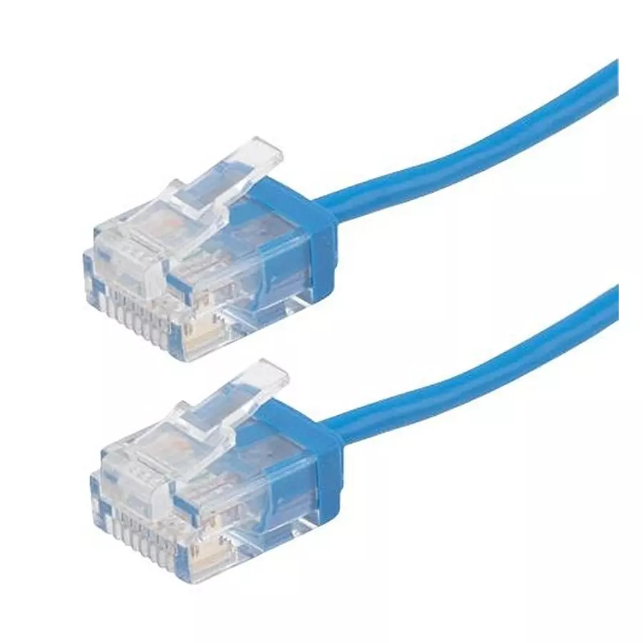 L-COM ENET CORD, CAT6, RJ45 PLUG-PLUG, 10FT, TRD634-BLU-10F