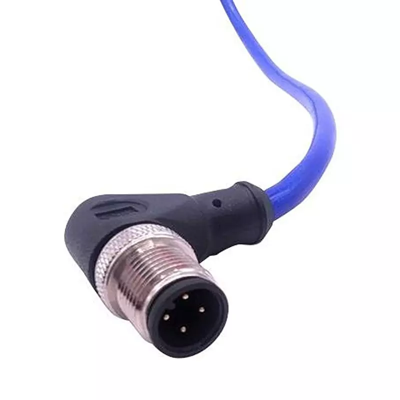 MUELLER ELECTRIC Cable Assembly, 4P R/A M12 PLUG-FREE END, 6.6, C4B81M002