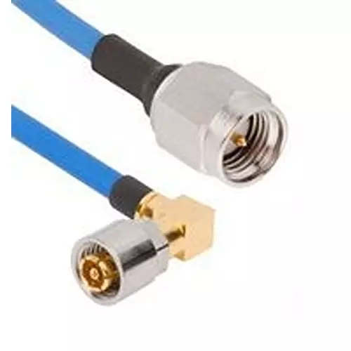 AMPHENOL SV MICROWAVE Cable Assembly, R/A SMPM JACK-RP SMA PLUG, 12", 7032-9894