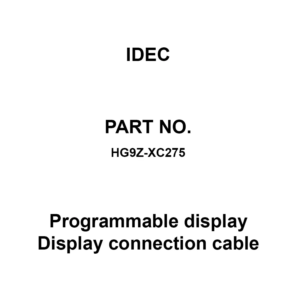 IDEC Programmable Display Display Connection Cable, HG9Z-XC275
