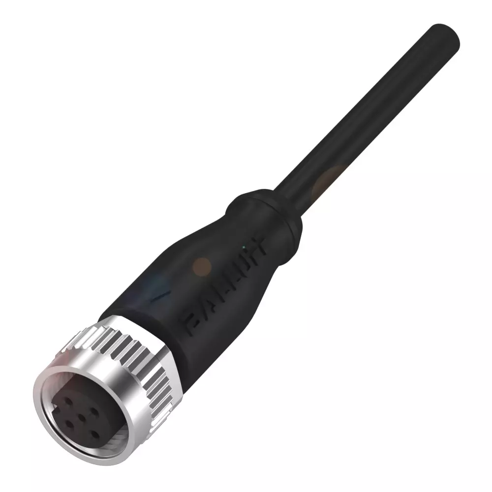 BALLUFF Single Ended Cordset M12x1-Female Straight 5-Pin A-coded PUR Black 5 m 250 VDC / 250 VAC Operating Voltage, BCC030L