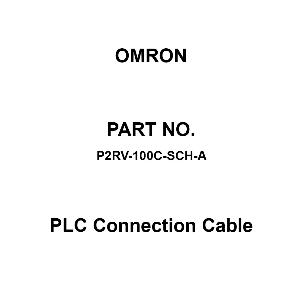 Omron PLC Connection Cable 1 m Cable Length, P2RV-100C-SCH-A