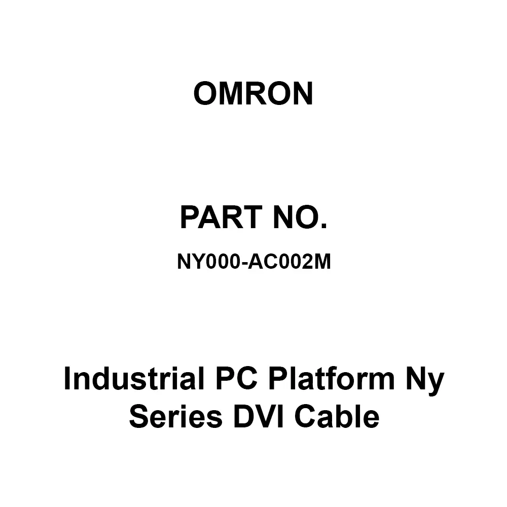 Omron Industrial PC Platform Ny Series DVI Cable 2 m Cable Length, NY000-AC002M