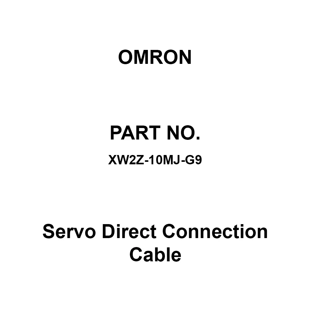 Omron Servo Direct Connection Cable 10 m Cable Length, XW2Z-10MJ-G9