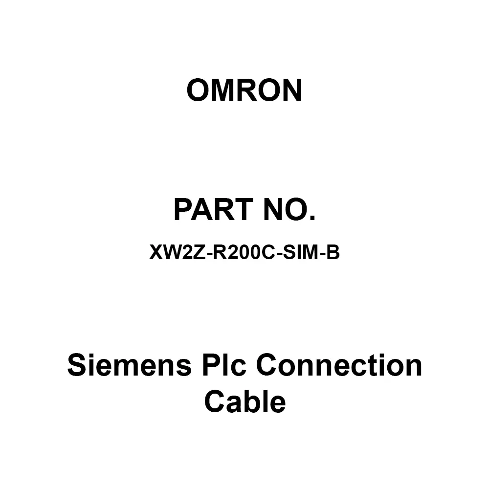 Omron Siemens Plc Connection Cable 2 m Cable Length, XW2Z-R200C-SIM-B