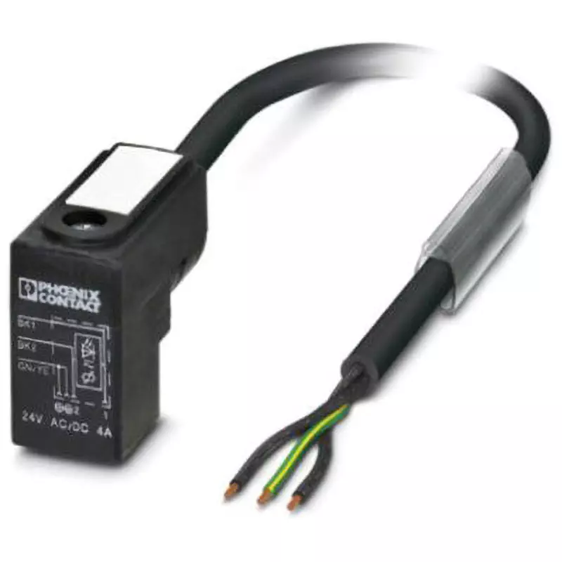 Phoenix Contact Cables & Connector 3 Pole Valve C3 pin Connector, 1443239