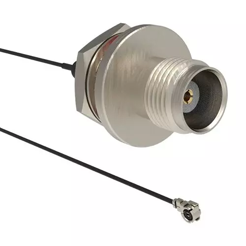 AMPHENOL RF RF Coaxial Cable Assemblies CABLE, TNC BHD JACK-R/A AMC4 PLUG, 250MM, 095-850-281-250