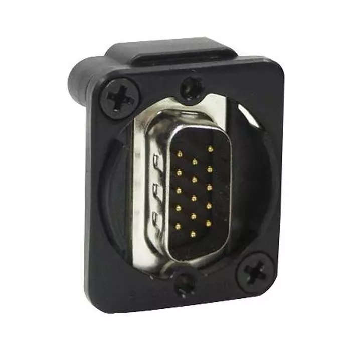 SWITCHCRAFT/CONXALL Adapter, Hd D-Sub, 15Pos, Plug-Rcpt, EHHD15MF