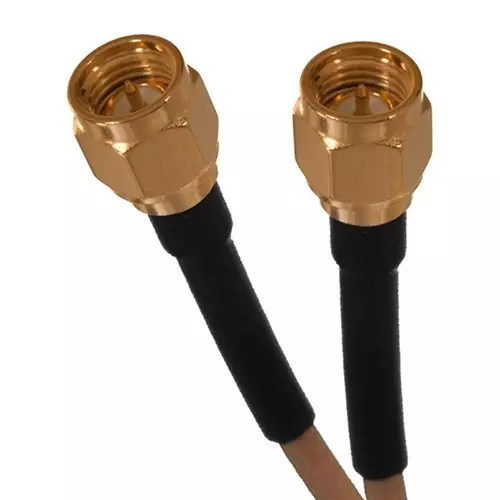 JOHNSON COAX CABLE, RG174, SMA-SMA PLUG, 19.7", 415-0204-MM500