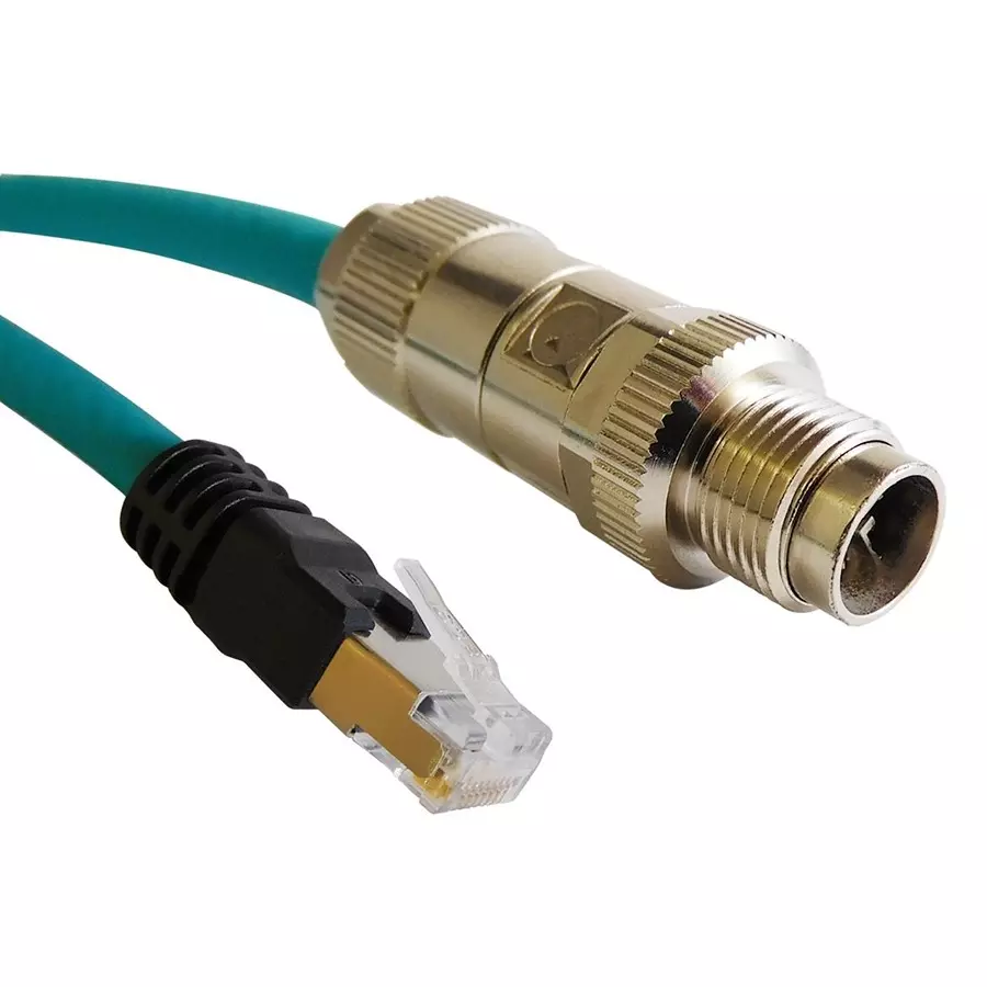 STEWART CONNECTOR CABLE ASSY, 8P M12 PLUG-RJ45 PLUG, 10M, BM-MARM100M