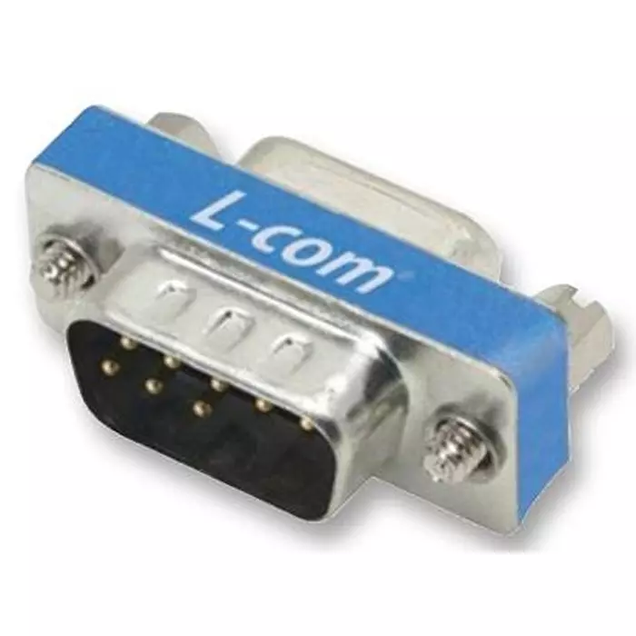 L-COM NULL MODEM ADAPTOR, DB9, PLG TO RCPT, DMA060MF