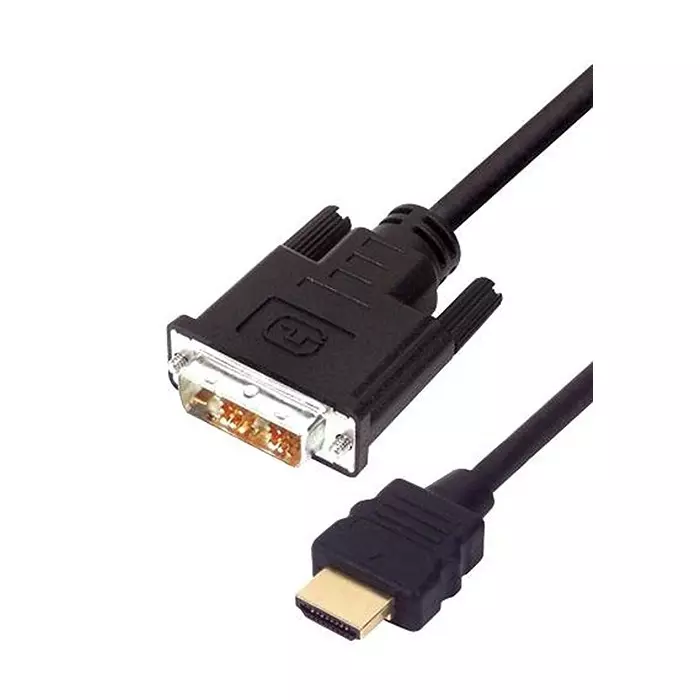 L-COM CABLE ASSY, HDMI PLUG-DVI-D PLUG, 9.8FT, HD-DVI-MM-3