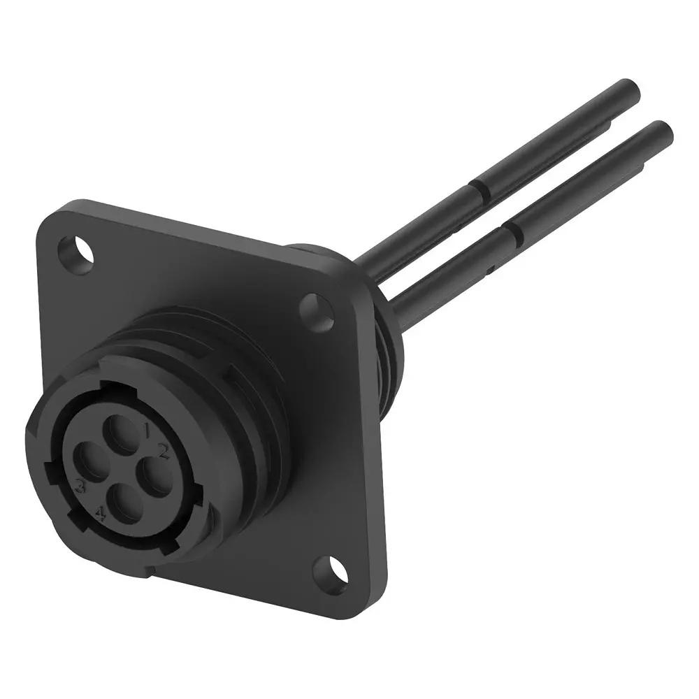 TE CONNECTIVITY Cir Cable, Rcpt-Free End, Rev, 4P, 1M, 2386908-2