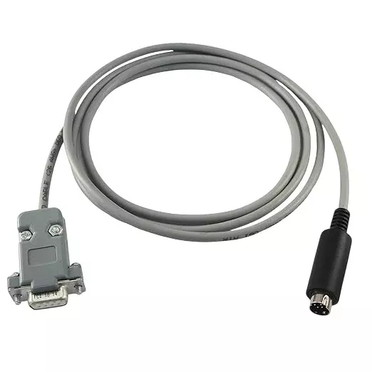 Delta 1.5 m PLC Programming Cable RS-232 Interface Grey and Black Color
