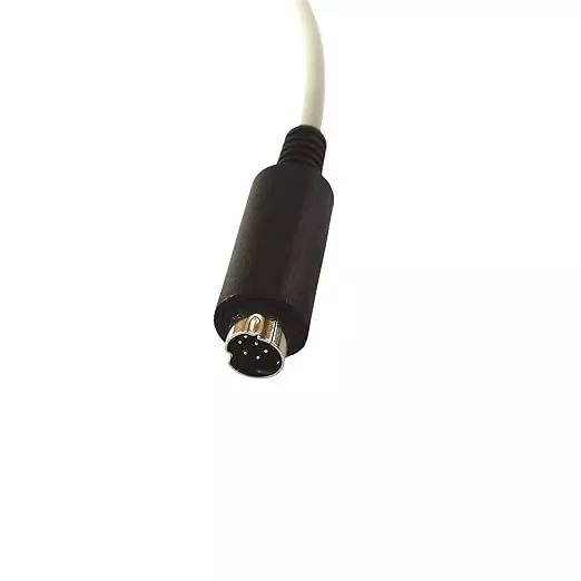 Delta 1.5 m PLC Programming Cable DB9 Female to 8 Pini Mini Male RS-232 Interface Grey and Black Color