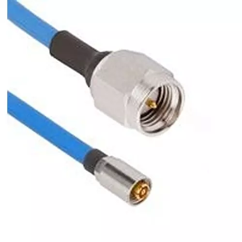 AMPHENOL SV MICROWAVE Cable Assembly, RP SMPM JACK-RP SMA PLUG, 12", 7032-9893