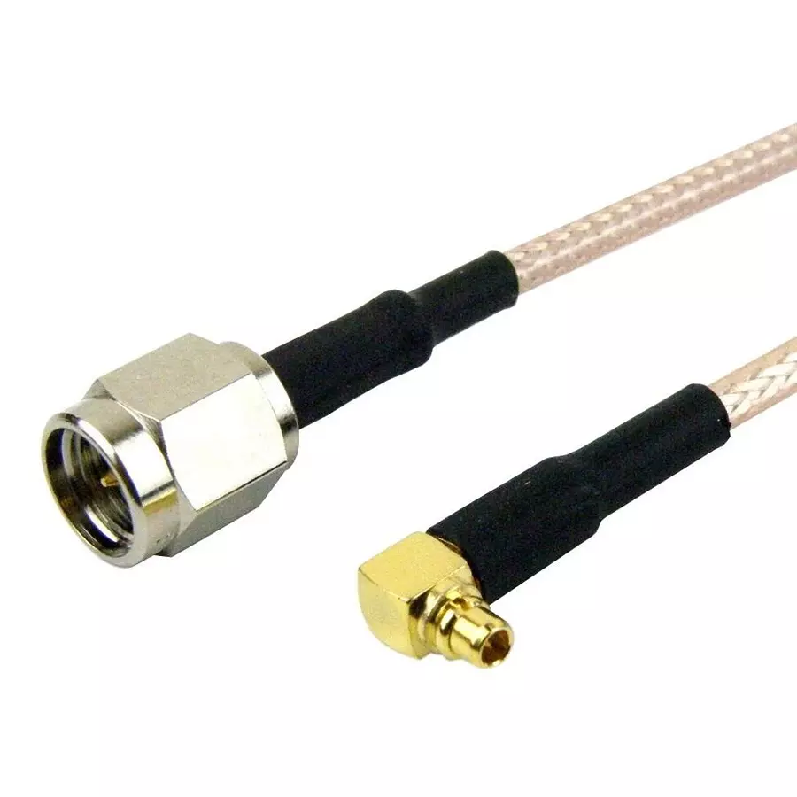 FAIRVIEW MICROWAVE Cable Assembly, SMA PLUG-R/A MMCX PLUG, 12", FMC0219315-12