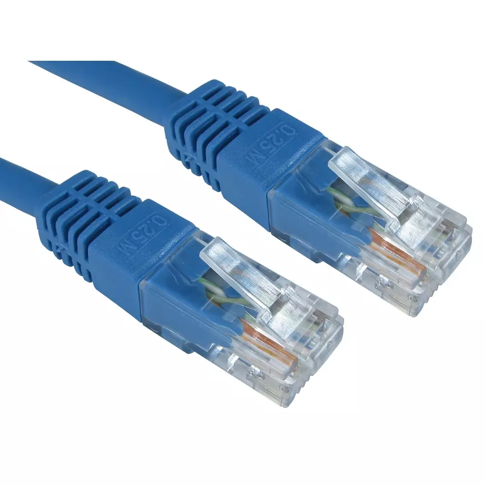 RS PRO Patch Lead 1.5 m 80 V, 80 V Blue Jacket Polyvinyl Chloride 5.5 mm OD, 2646518