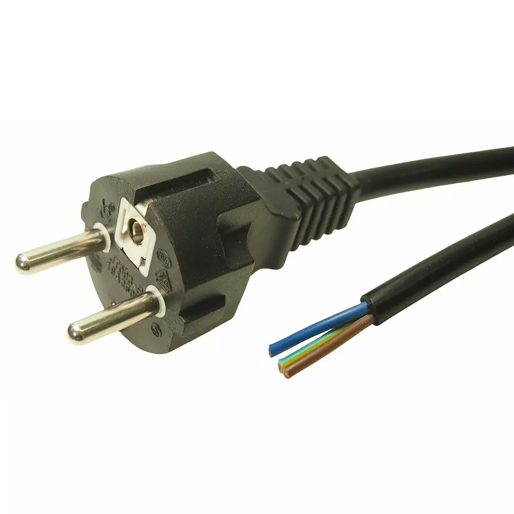 RS PRO Power Cord 16 Amp 250 V Black Sheath 2.5 m, 2848177