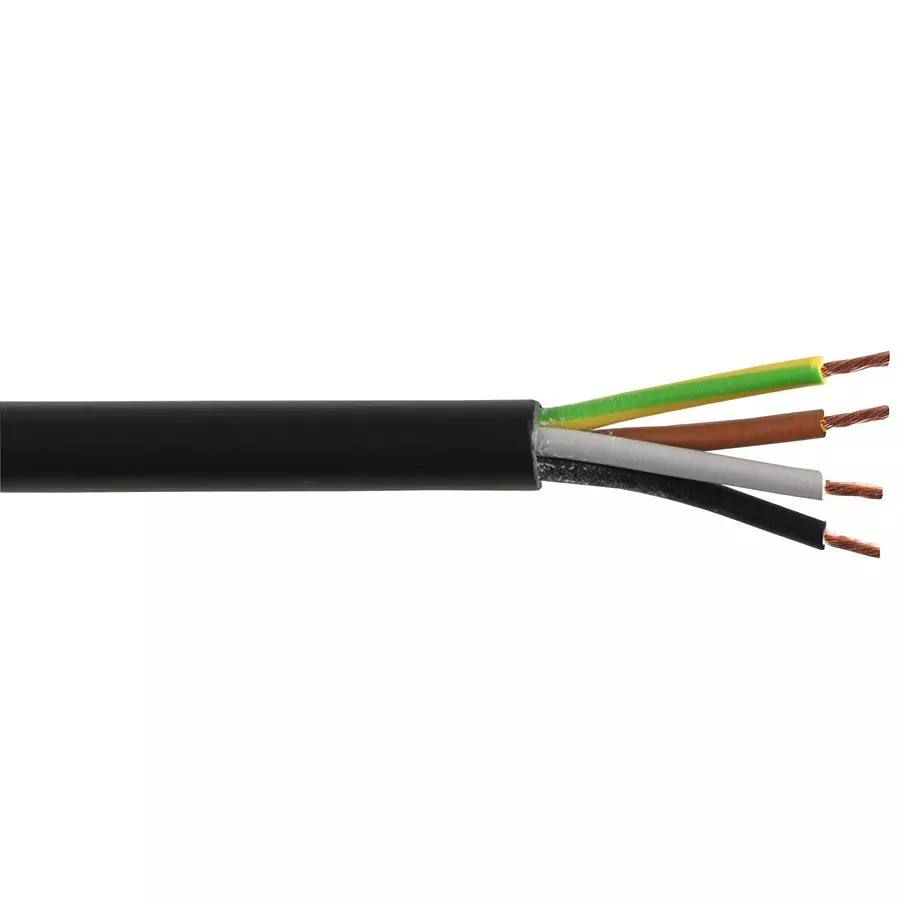 MULTICOMP PRO Multicore Cable UNSHLD FLEX CABLE, 4COND, 2.5MM2, PER M, PP-3184Y-2.50MMBLK