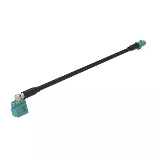 AMPHENOL RF RF Coaxial Cable Assemblies RF COAX CABLE, FAKRA R/A JACK-PLUG, 12", 095FJZFPZAH-012.