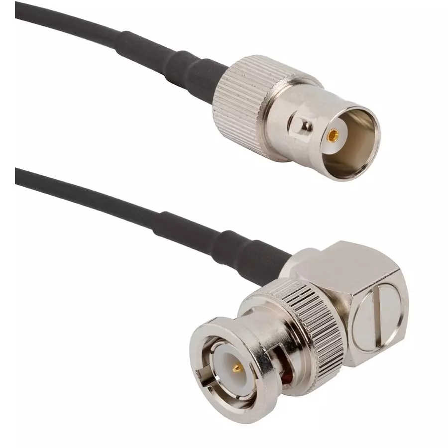 AMPHENOL RF RF Coaxial Cable Assemblies RF CABLE, R/A BNC PLUG-BNC JACK, 48", 095-850-268-048