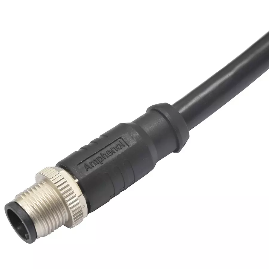 AMPHENOL LTW SENSOR CORD, M12 PLUG-FREE END, 3.3FT, MSAS-17BMMM-SL8D01