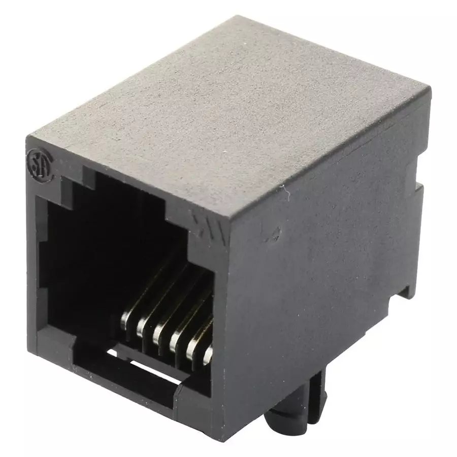 AMPHENOL COMMUNICATIONS SOLUTIONS CONNECTOR, RJ11, JACK, 6P6C, 1PORT, TH, RJE01-660-01