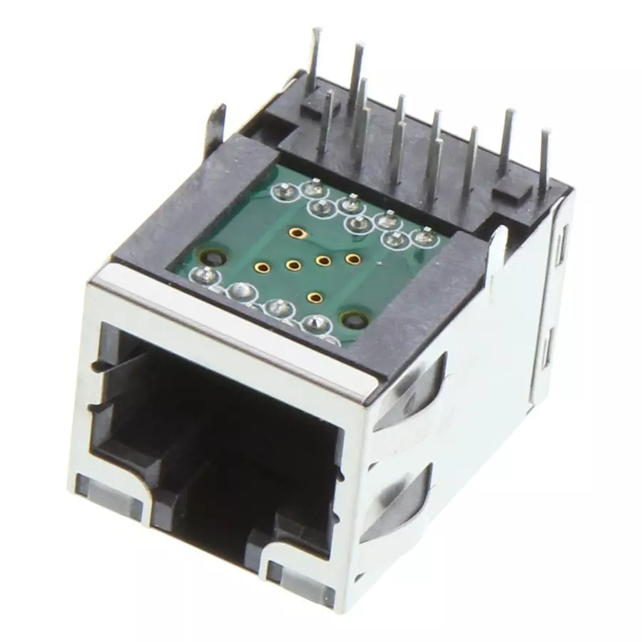 AMPHENOL COMMUNICATIONS SOLUTIONS RJ45 CONNECTOR, JACK, 8P8C, 1 PORT, TH, RJE1A18854A1.