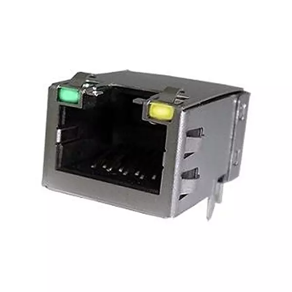 AMPHENOL COMMUNICATIONS SOLUTIONS RJ45 CONN, R/A JACK, 8P8C, 1PORT, TH, RJE491881401