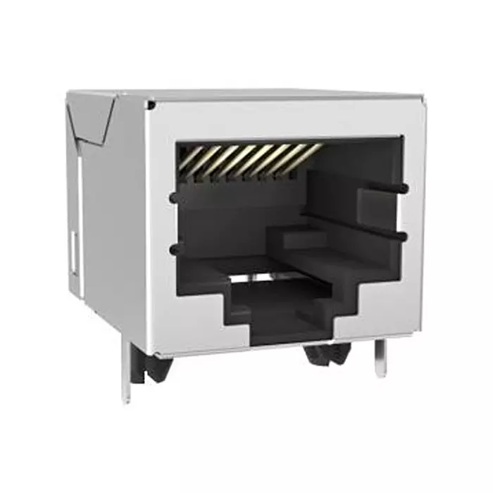 AMPHENOL COMMUNICATIONS SOLUTIONS MODULAR CONN, 8P8C, CAT5, R/A JACK, TH, RJE091884111A.