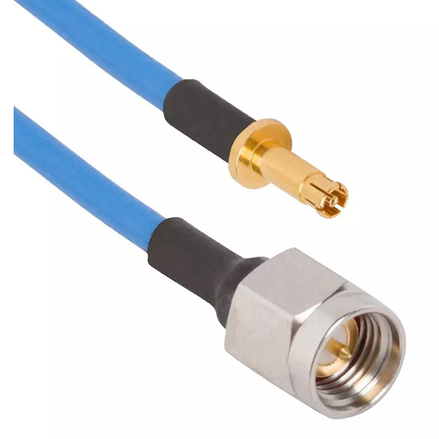 AMPHENOL SV MICROWAVE CABLE ASSY, SMPM BHD-SMA PLUG, 12", 7093-0175