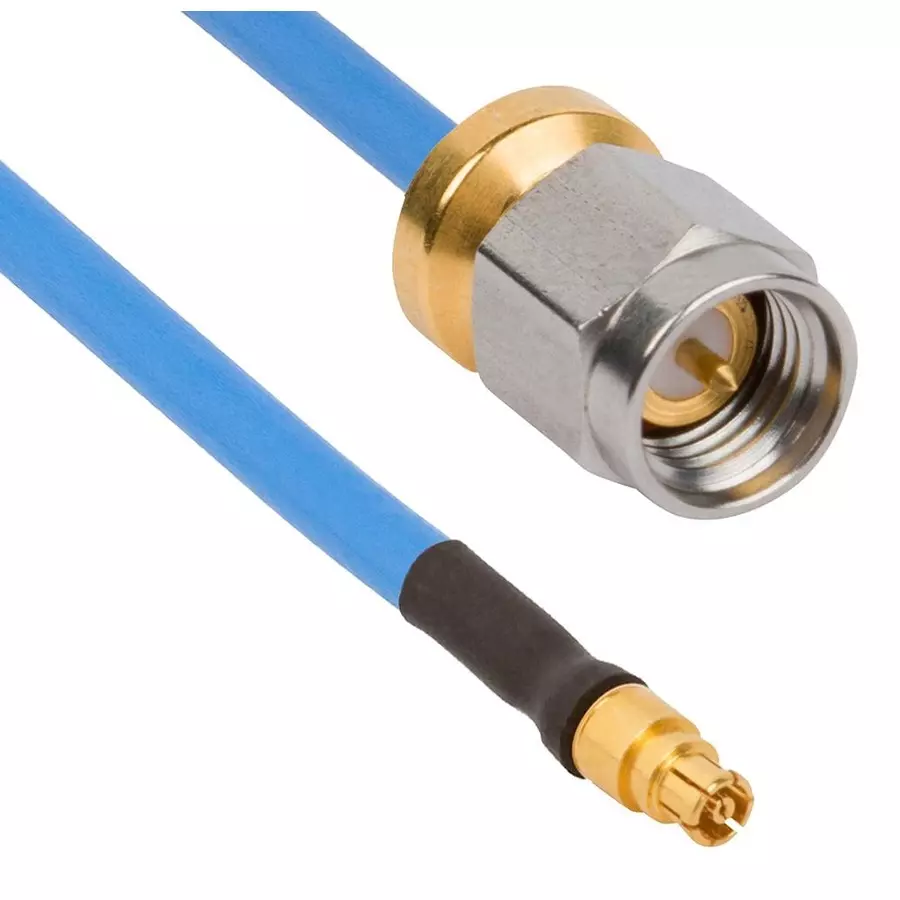 AMPHENOL SV MICROWAVE RF CABLE, SMA PLUG-SMPM JACK, 12"/50 OHM, 7029-3640