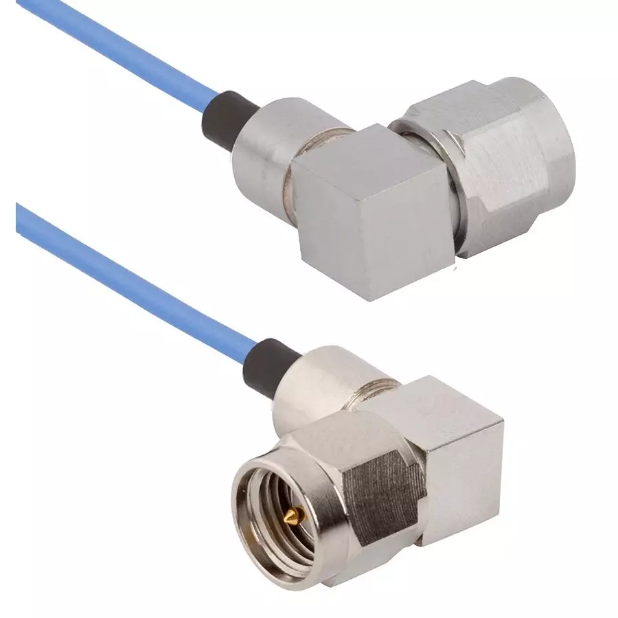 AMPHENOL SV MICROWAVE CABLE ASSY, SMA R/A PLUG-R/A PLUG, 12", 7029-3823