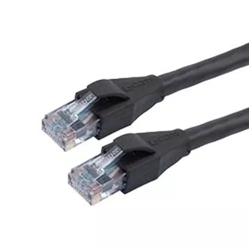 L-COM ENET CORD, CAT5E, RJ45 PLUG-PLUG, 1 , TRD524O-BLK-1F