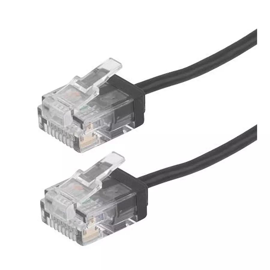L-COM ENET CORD, CAT6, RJ45 PLUG-PLUG, 7FT, TRD634-BLK-7F