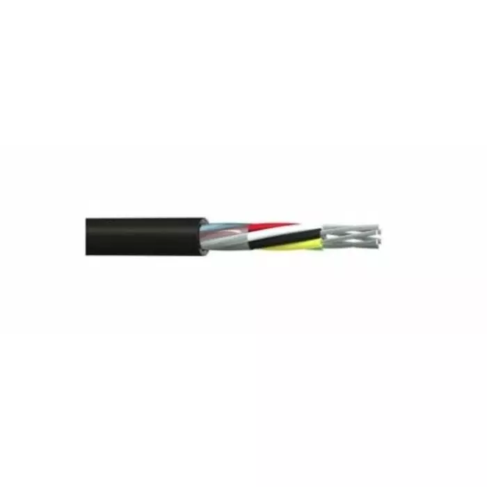 RS PRO Multicore Industrial Cable 12 Cores 0.22 mm² DEF STAN Unscreened 100 m Black PVC Sheath (Pack of 100)