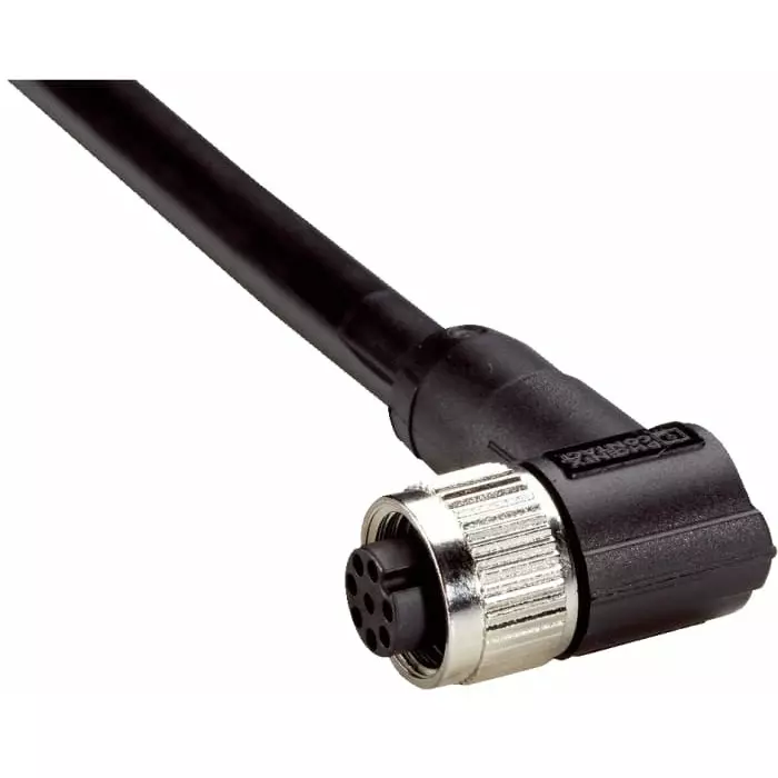 Sick DOL Connector Cable Black, M12 Connector, Shielded, 8 Pin, Round Cable Shape, 0.25 mm² Cross Sectional Area, 2m Cable Length, DOL-1208-W02MAC1